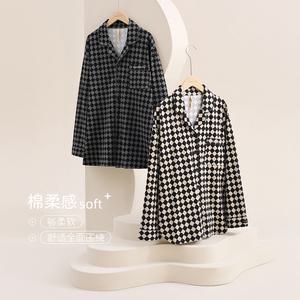 순면 누빔 커플잠옷 가을겨울 수면 파자마 홈웨어 2023 봄가을 긴팔 남성 실내