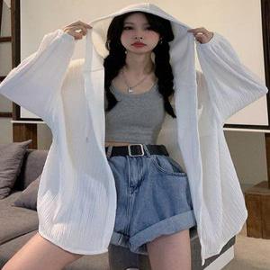 여름롱가디건 빅사이즈 오버핏 루즈핏 비치로브 후드 긴팔