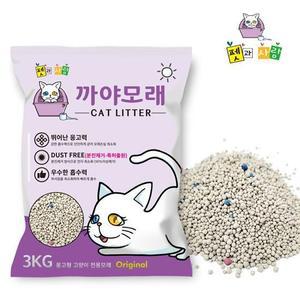 까야 먼지없는 고양이모래 벤토나이트 샌드 퍼플 6kg 벤토모래