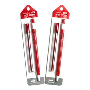 달콩팬시 진하고 부드러운 노크식 색연필 만점 채점펜 세트 3.0mm 