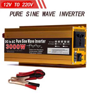 휴대용 태양광 220V 순수 1000W 3000W 12V 보조배터리 인버터 AC 2000W 사인파
