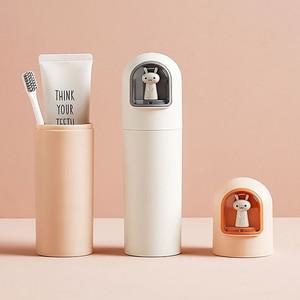 여행용 케이스 세면도구 트렌드 휴대용 토끼 치약 양치컵 인기 칫솔