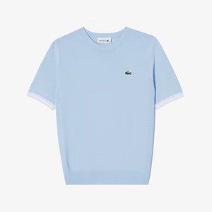[라코스테] 여성 베이직 반팔 라운드 스웨터 AF325E-55G T01