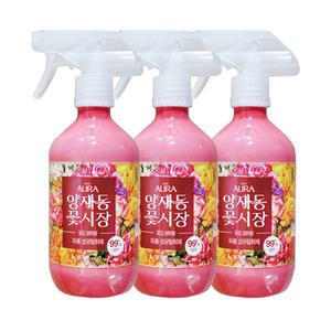 엘지 아우라 퍼퓸 양재동 꽃시장 섬유탈취제 꽃집 생화향 490ml 3개 섬유탈취