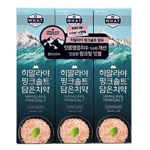 앨지 히말라야 핑크솔트 담은 치약 100g 3개입 칫솔치약세트 입냄새제거제 치약칫솔세트 천연치약