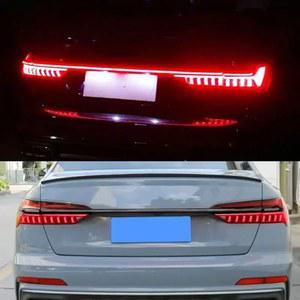 아우디 A6L 스루 타입 테일 라이트 A6 2019 가이드 업그레이드 LED 2021 자동차 램프 액세서리 C8 플로잉 광학 다이나믹