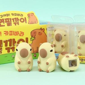 카피바라 연필깎이 1개 미니 수동 휴대용 귀여운 문구 학용품