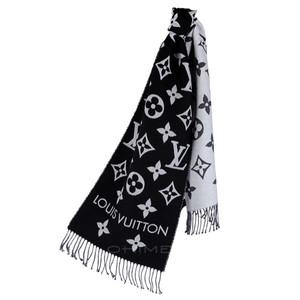 루이비통 머플러 울 WOOL 100% LV 에센셜 블랙