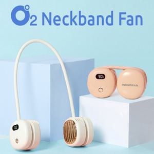 이녹스프랑 LED 오투 각도조절 넥밴드선풍기