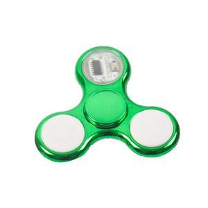 그린 LED 피젯 스피너 핸드 탑 스피너, 어둠 속에서 빛남, EDC 피젯 스피너, 손가락 스트레스 해소