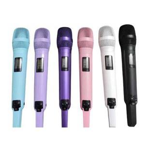 무선 용 1개 라이브 야외 회의 핸드 골드 공연 마이크 파스텔