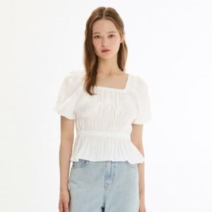 [롯데백화점]시스티나 [25 S/S] 백 스트랩 스퀘어넥 블라우스
