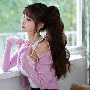 키라비 포니테일 가발 집게핀형 웨이브 65cm KD73