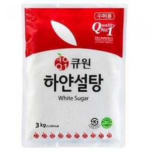 [셀러허브][큐원] 하얀 설탕 3kg x 2봉 (S10003586)