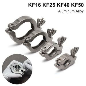 1Pcs 내구성 KF16 KF25 KF40 진공 클램프 더블 핀 알루미늄 합금 클립 조정 가능한 3 지그 튜브 피팅