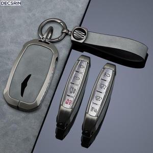 2025 새로운 아연 합금 + 가죽 자동차 키 케이스 커버 셸 Fob Genesis G80 2023 2024 G70 G90 G90RS4 GV60