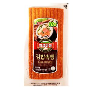 롯데햄 의성마늘 김밥속햄 100g/냉장 10줄 국산돼지고기 샐러드 볶음밥 꼬치 소풍 간식 야식 반찬