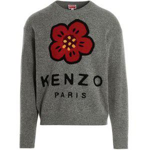 [겐조]22FW 플라워 로고 울 니트 그레이 5PU345 3LD 96