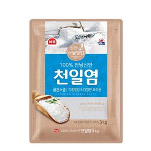 사조해표 천일염 3kg /100%국내산 굵은소금