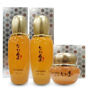 수려한 화윤 3종/스킨 80ml+로션 80ml+크림 25ml/한방