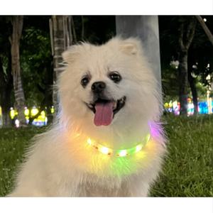 그램도그 강아지 야광 목걸이 led 블링커 불빛 라이트 충전식 야간산책 목줄 팬던트
