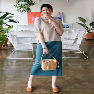 [디아스토리] A로고 H라인 스커트 (AGSPSK03) GR