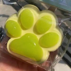 피규어 부드러운 끈끈한 질감 실리콘 녹색 포도 고양이 발 장난감 느린 리바운드 스트레스 어린이 선물 1