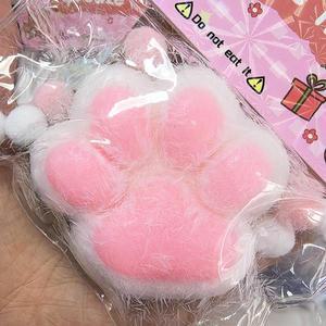 피규어 짜기 고양이 발 장난감 귀여운 부드러운 원단 완화 편안한 끈끈한 감압 핀칭 스트레스 해소 퀴시 선