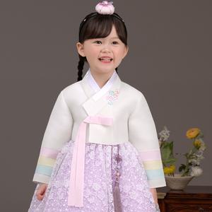 [더예한복] QT60007-별빛보라  여아한복 아동한복