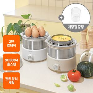클래파 올스텐 계란찜기 호빵 만두 전기찜기 계란삶는기계 BES-131W 화이트