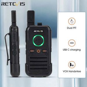 Retevis 듀얼 PTT 전문 워키토키 휴대용 PMR446 양방향 라디오 VOX USB C 호텔 레스토랑용 RB645