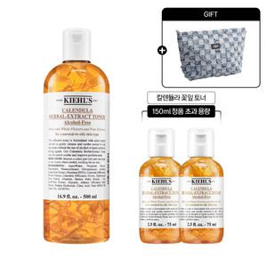 [롯데백화점]키엘 [6] 칼렌듈라 꽃잎 토너 500ml 세트 (+데님파우치, 150ml 정품용량)