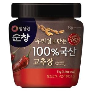청정원순창 우리쌀로 만든 100%국산 고추장 1kg