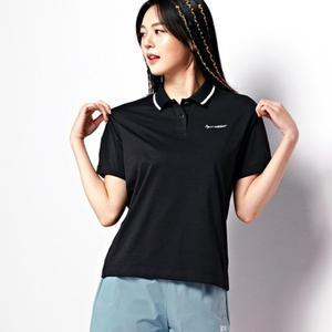 패기앤코 배드민턴 공용 폴로 반팔티 블랙 볼링 티셔츠