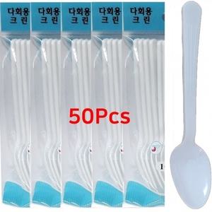 다회용숟가락 50P 일회용 수저 플라스틱수저 행사용