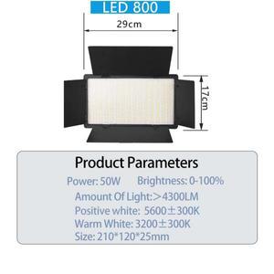 카메라 용품 LED 800 2600k-5900K CRI95 카메라  비디오 조명 AC 전원 어댑터 옵션 PK Yongnuo YN300 III