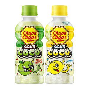 츄파춥스 사우어코코 240ml 24개(레몬12개+청사과12개)