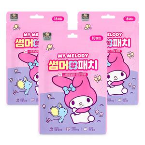 마이멜로디 썸머향패치 시트로넬라 스티커 3개 날벌레 기피제