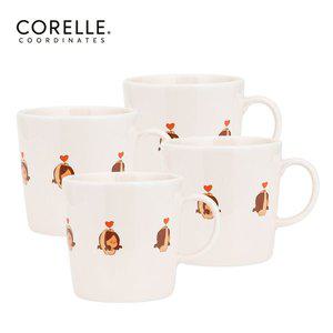[코렐코디네이츠]코렐 코디 퍼엉 하트 머그 400ml 4P 세트