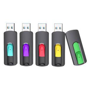 AIIVE 5 팩 128GB 플래시 130MB/S 레드 옐로우) 엄지 3.0 컬러풀 메모리 그린 팩(시안 퍼플 휴대용 접이식 3.0 스틱 USB 드라이브 업그레이드된 멀티