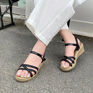 [소보제화]카토네 스트랩 웨지힐 샌들 5cm