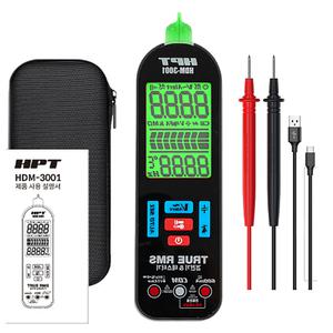 HPT 디지털 테스터기 검전기 HDM-3001 멀티 비접촉식 전기 전류 측정기