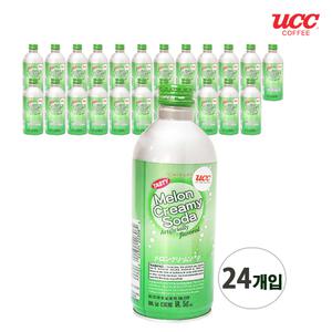 UCC 멜론향  크리미 소다 490ml x 24개(1박스) 탄산음료,일본사이다