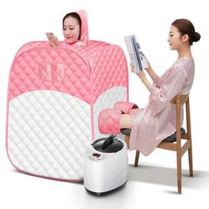 가정용 스팀사우나 1인용 사우나 찜질 전신 스팀 블루 탄화색