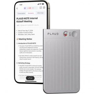PLAUD Note 앱 제어 AI 음성 녹음기 필사 요약 64GB 실버