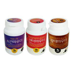 [기타]웁스 파우더 50g 3종 (소간/연어/황태) 애견 수제간식