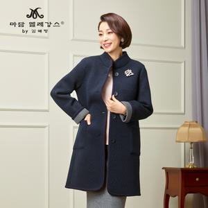 [마담엘레강스][마담엘레강스] 나디아 바인딩 소프트 하프 코트 K214CT01