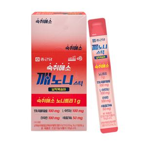 종근당 깨노니 스틱x10포 숙취해소 납작복숭아 헛개 아르지닌 타우린 밀크씨슬 노니 추출물