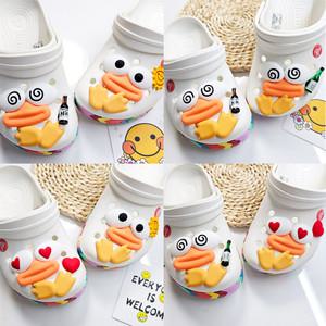 오리 클로그 파츠세트 6pcs_신발 실내화 장식 꾸미기 악세사리 즈비츠