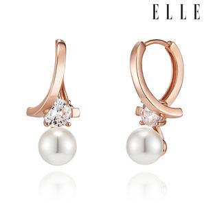 [엘르주얼리] 14K 웨이브 진주 원터치 귀걸이 (gold pin) ELGPEE430